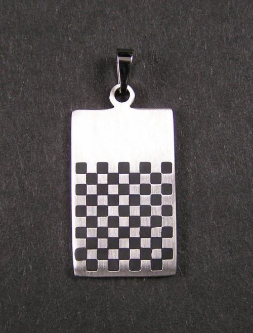 Šachovnice - ocelový přívěsek / přívěsek z oceli
