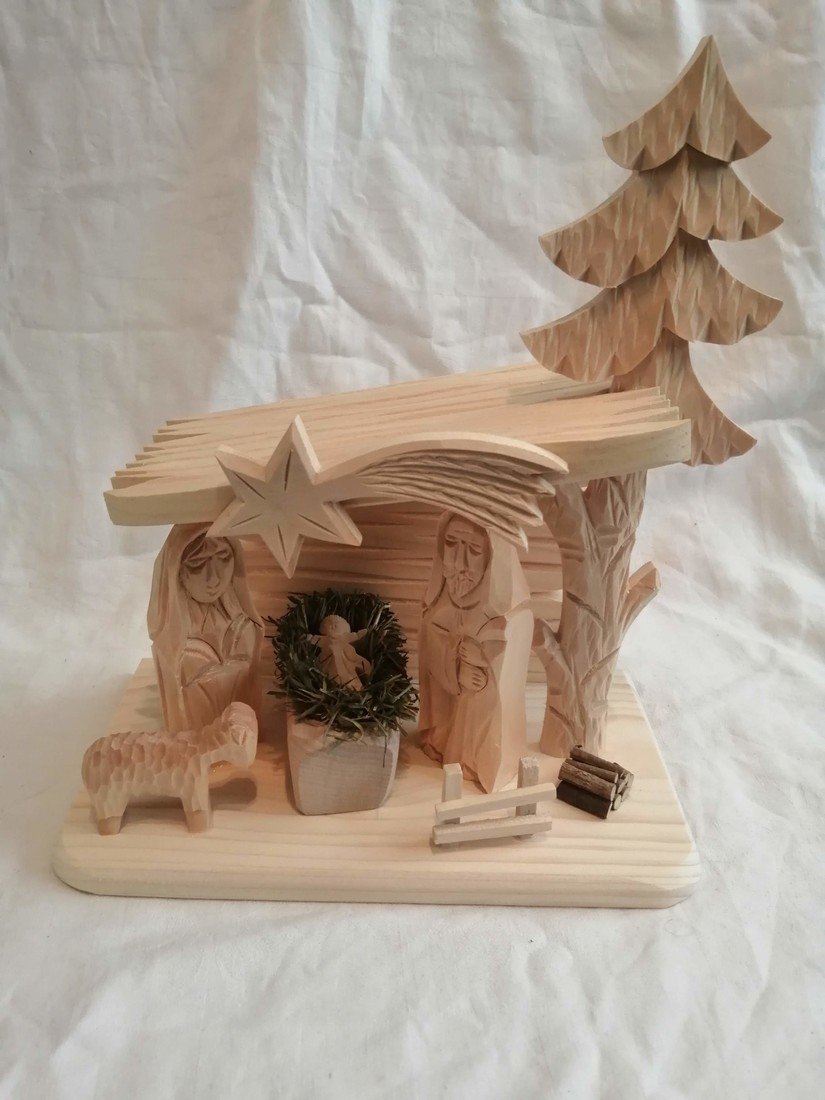 Ručně vyřezávaný betlém - varianta 14D9