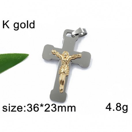 Kříž s Ježíšem Kristem - 36x23mm - celový přívěsek