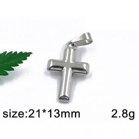 Malý křížek - 21x13mm - ocelový přívěsek