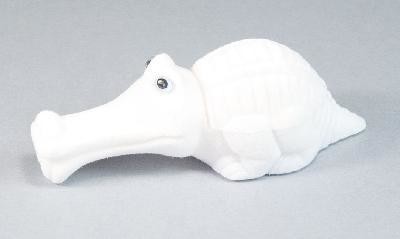 Sametová krabička na šperky - bílý krokodýl