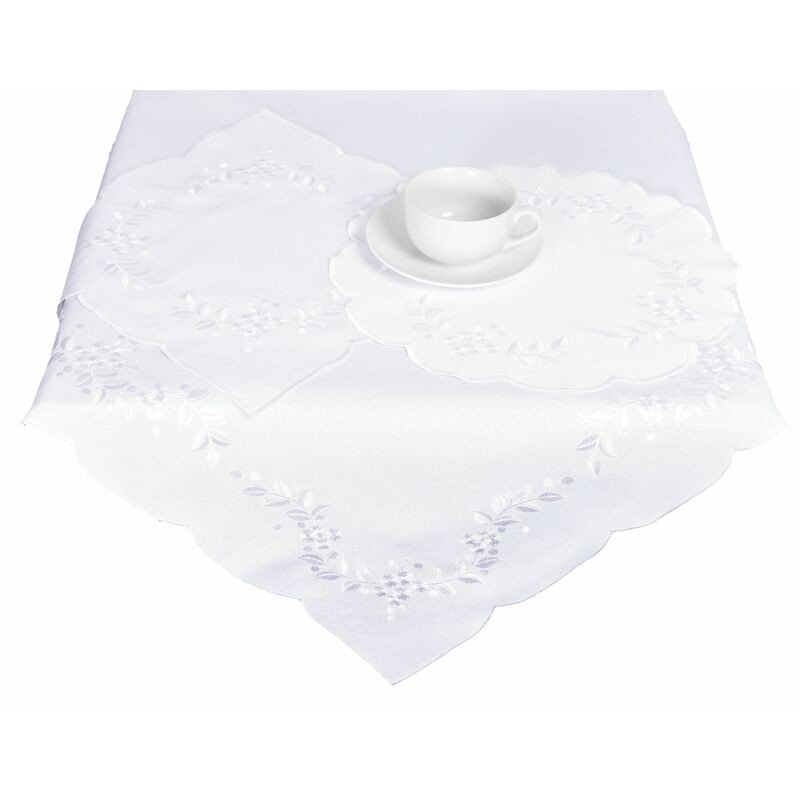 Ubrus celoroční, Gabriela, bílý 35 x 35 cm