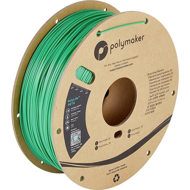 Polymaker PB01005 PolyLite vlákno pro 3D tiskárny PETG plast #####hitzebeständig, #####hohe Zugfestigkeit 1.75 mm 1000 g zelená  1 ks