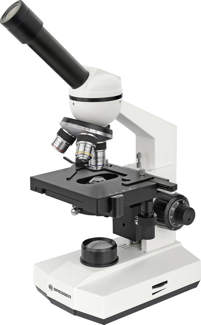 Bresser Optik Erudit Basic Mono mikroskop s procházejícím světlem monokulární 400 x procházející světlo