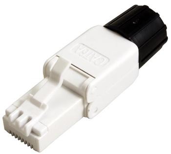 Roline Konektor RJ45 kat. 6a nestíněný, na drát, montáž bez nástrojů, bílý