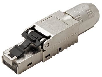 Roline Konektor RJ45 kat. 6a stíněný, na lanko / drát, montáž bez nástrojů, stříbrný