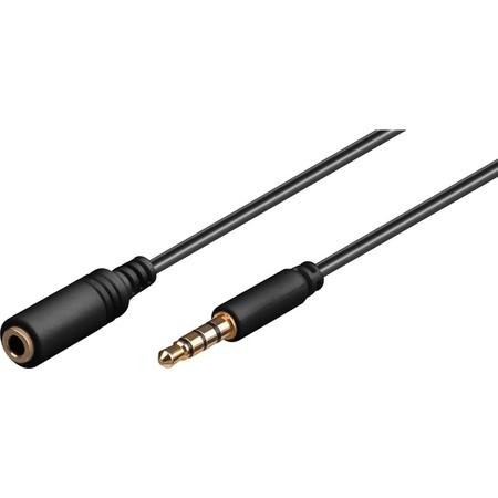 PremiumCord Kabel Jack 3.5mm 4 pinový  M/F 2m pro Apple iPhone, iPad, iPod