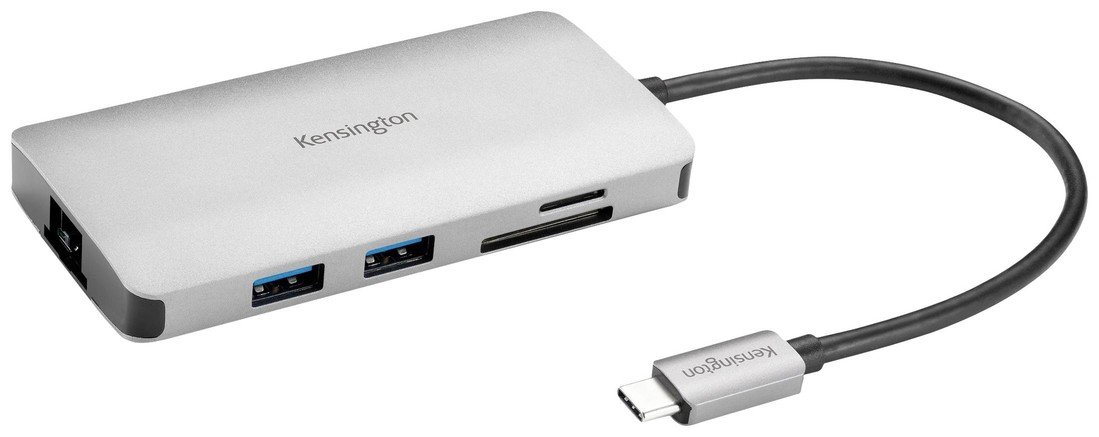 Kensington K33820WW mini dokovací stanice Vhodné pro značky (dokovací stanice pro notebook): univerzální  vč. funkce nabíjení, integrovaná čtečka karet, napájení USB-C®