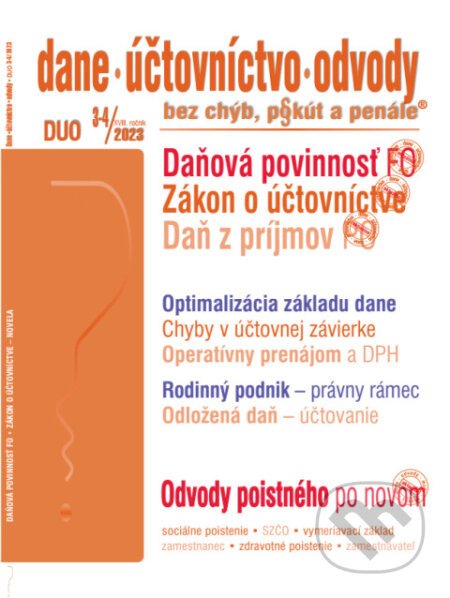 Dane, účtovníctvo, odvody bez chýb, pokút a penále č. 3-4 / 2023 - Daňová povinnosť fyzickej osoby - Poradca s.r.o.