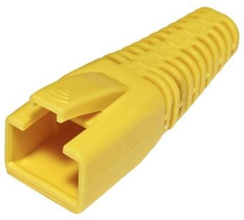 Roline Krytka konektoru RJ45 na kulatý kabel 5,5 - 8,5mm, s ochranou západky, 10ks, žlutá