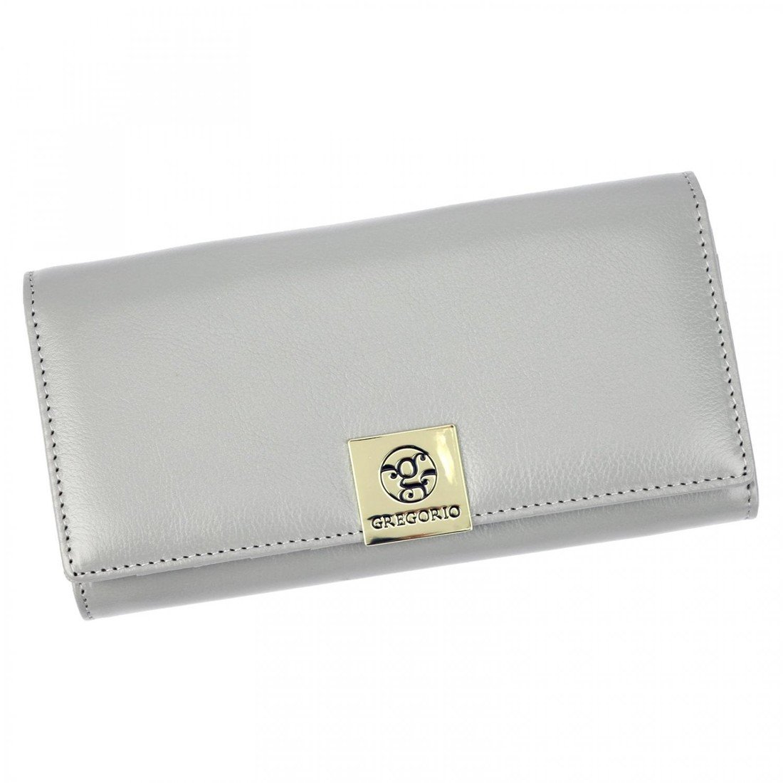 Luxusní dámská kožená peněženka Leonardo, šedá