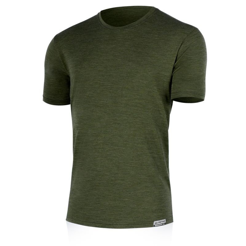 Lasting pánské merino triko CHUAN zelené Velikost: XL