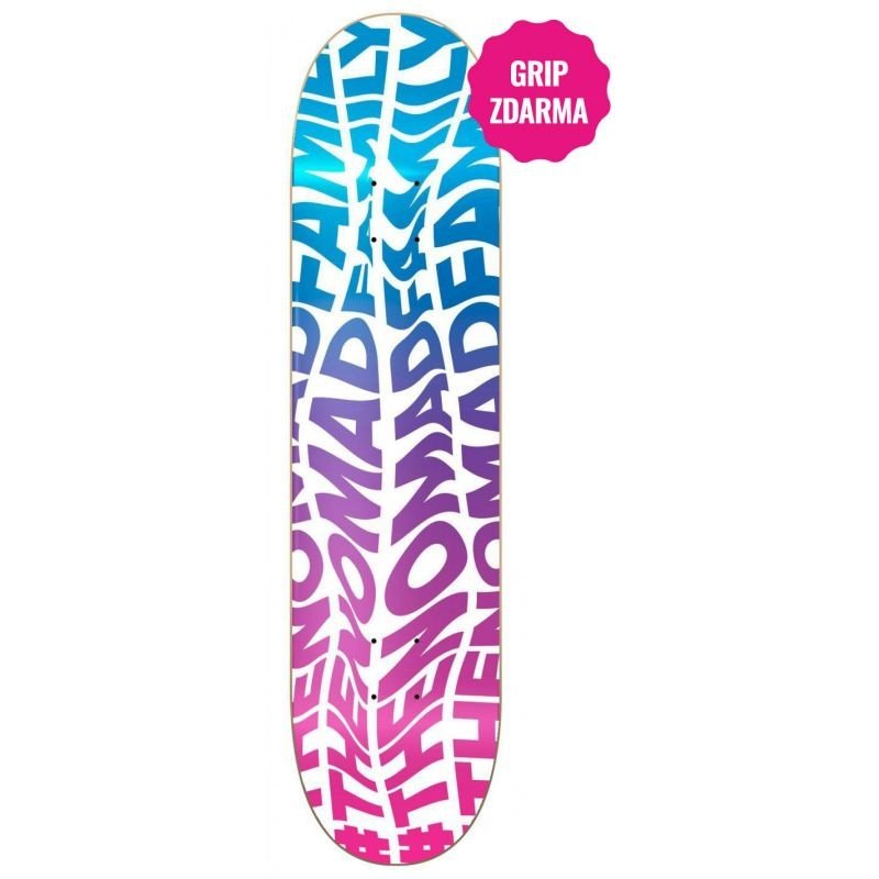 SK8 DESKA NOMAD Psicodelic Hashtag White - 8.0