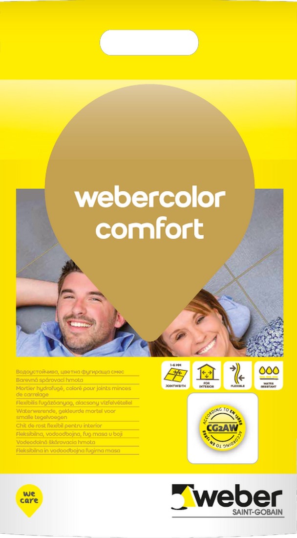 Hmota spárovací webercolor comfort white 5 kg
