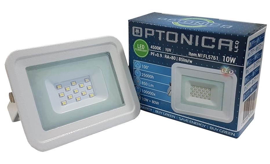 Optonica LED reflektor CLASSIC 10W 850lm bílý STUDENÁ BÍLÁ DL5760