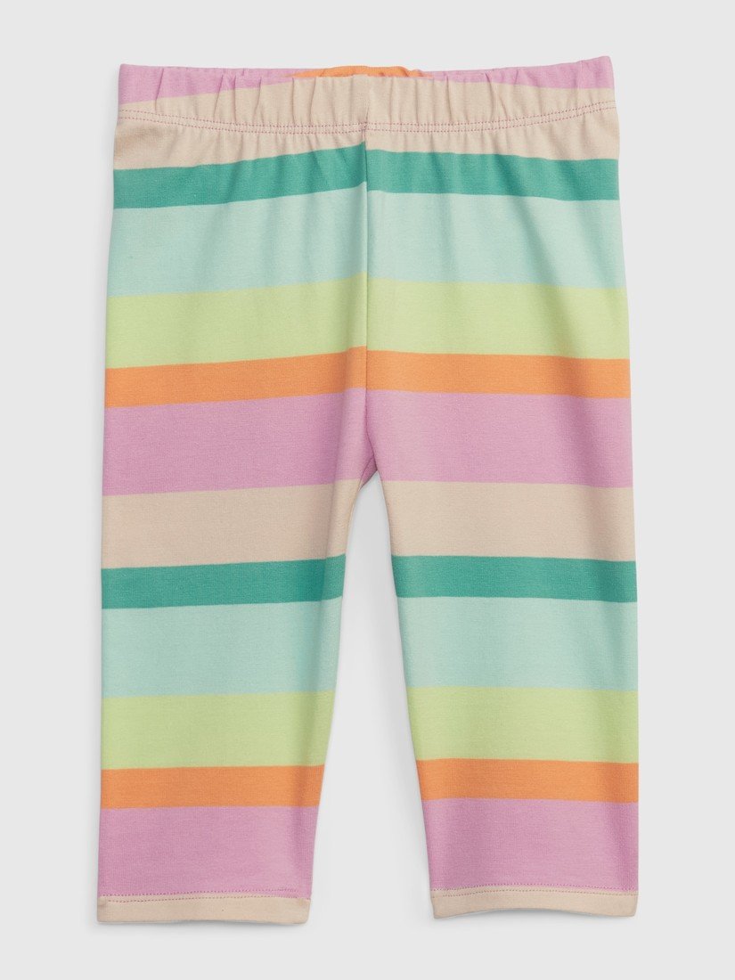 GAP Dětské pruhované organic capri legíny - Holky