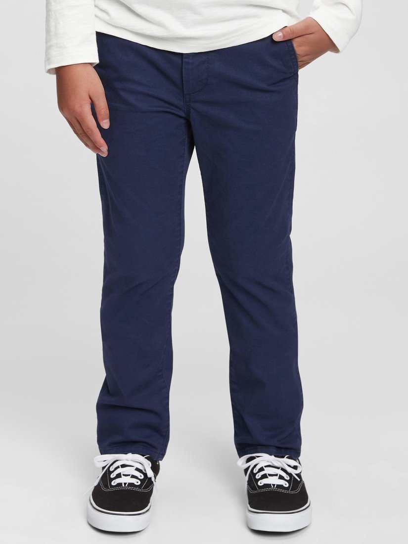 GAP Dětské kalhoty uniform straight chinos - Kluci