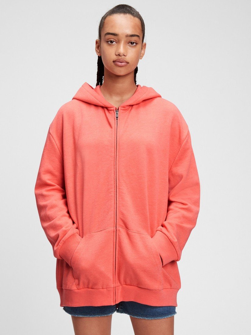 GAP Dětská mikina oversized tunic hoodie - Holky