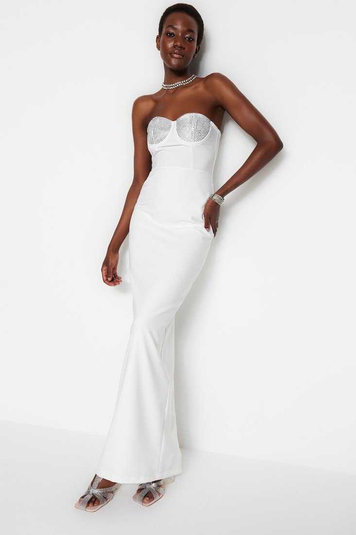 Trendyol Evening & Prom Dress - Ecru - Shift