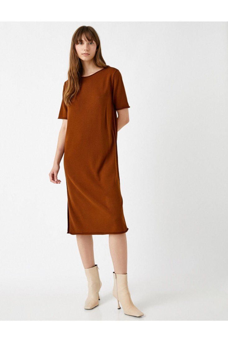 Koton Dress - Brown - Basic