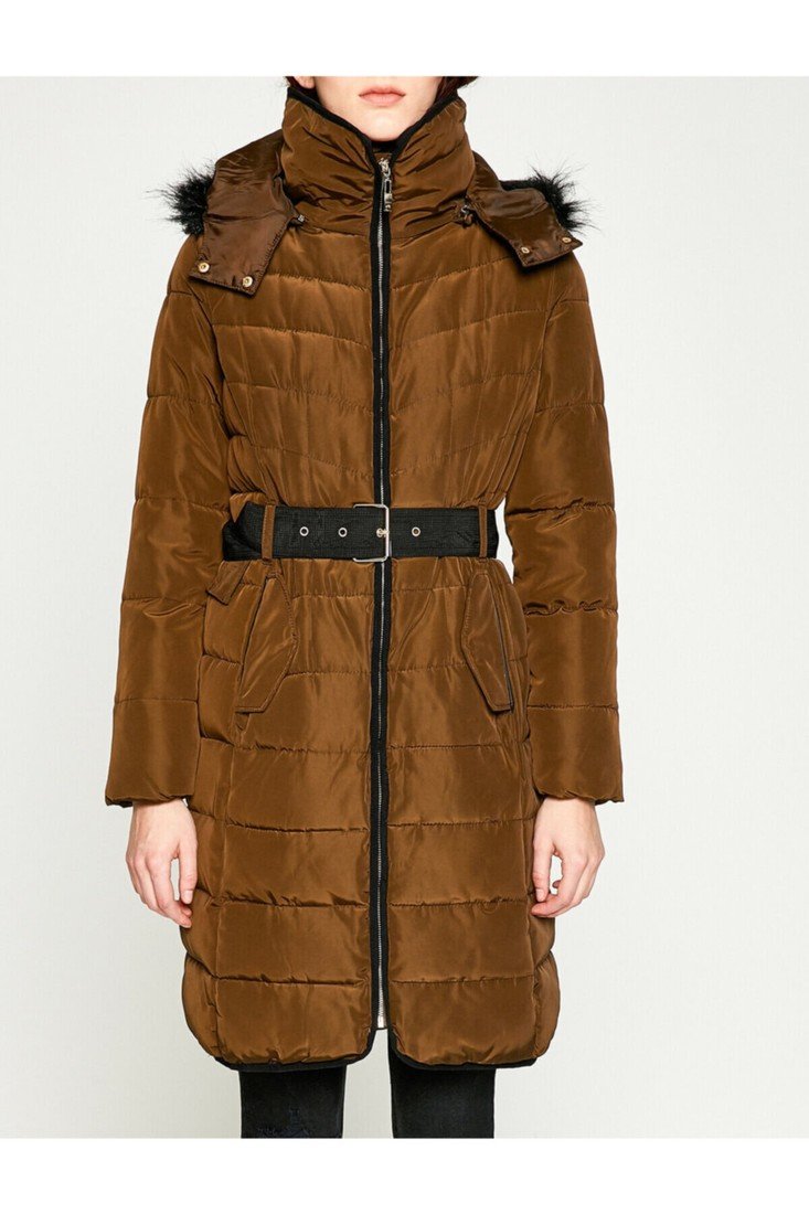 Koton Coat - Brown - Puffer