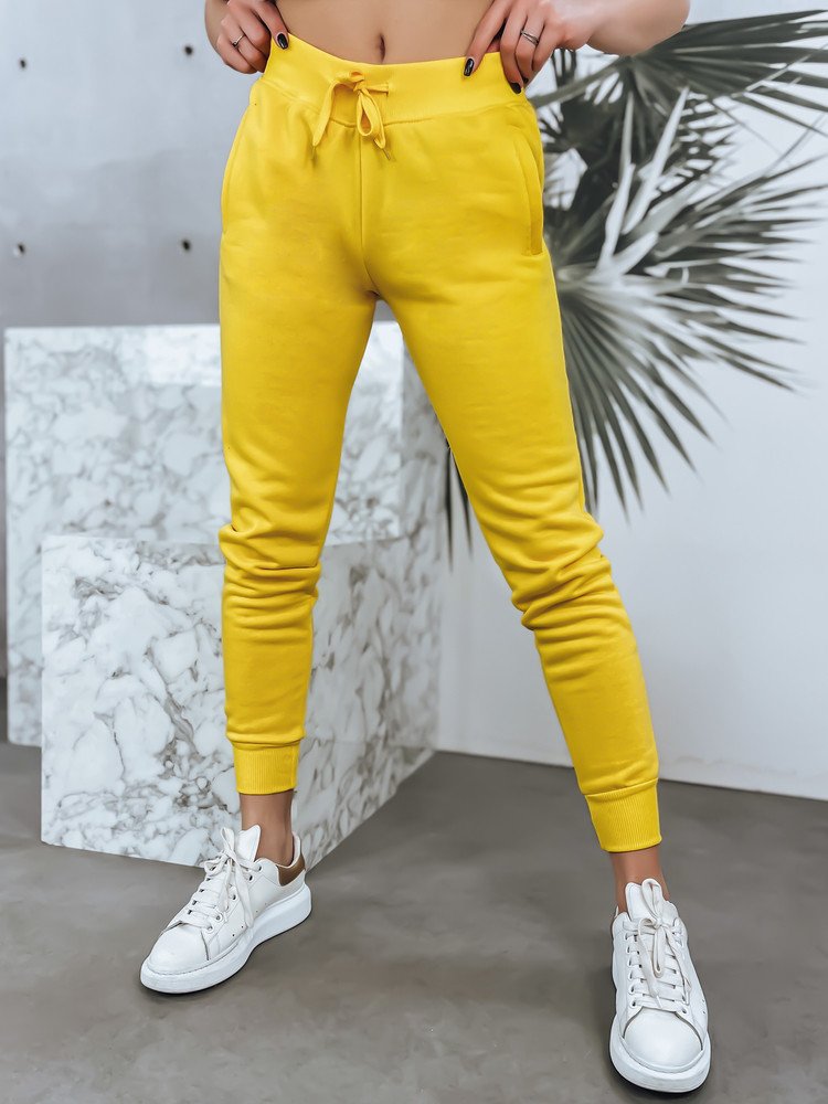 Dámské tepláky FITS žluté Dstreet z