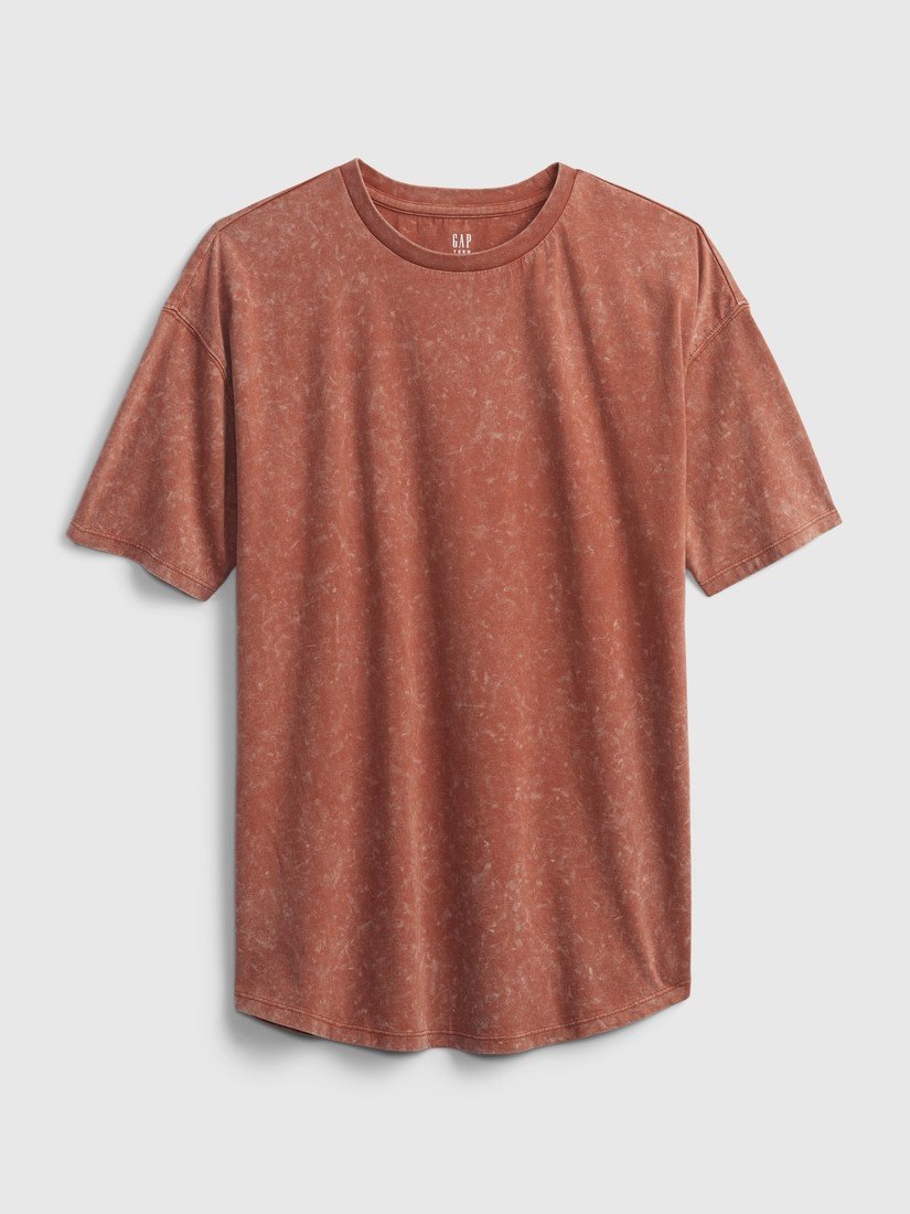 GAP Dětské tričko teen curved hem t-shirt - Kluci