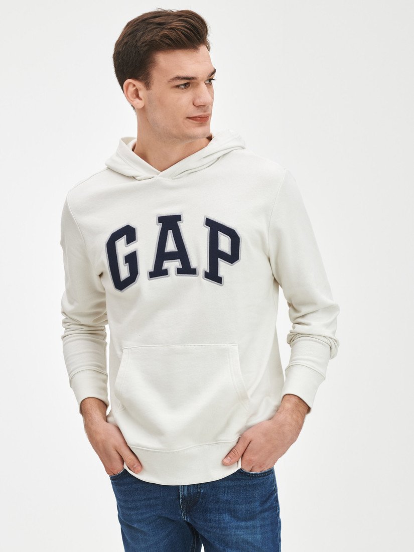 GAP Mikina Logo arch hoodie - Pánské