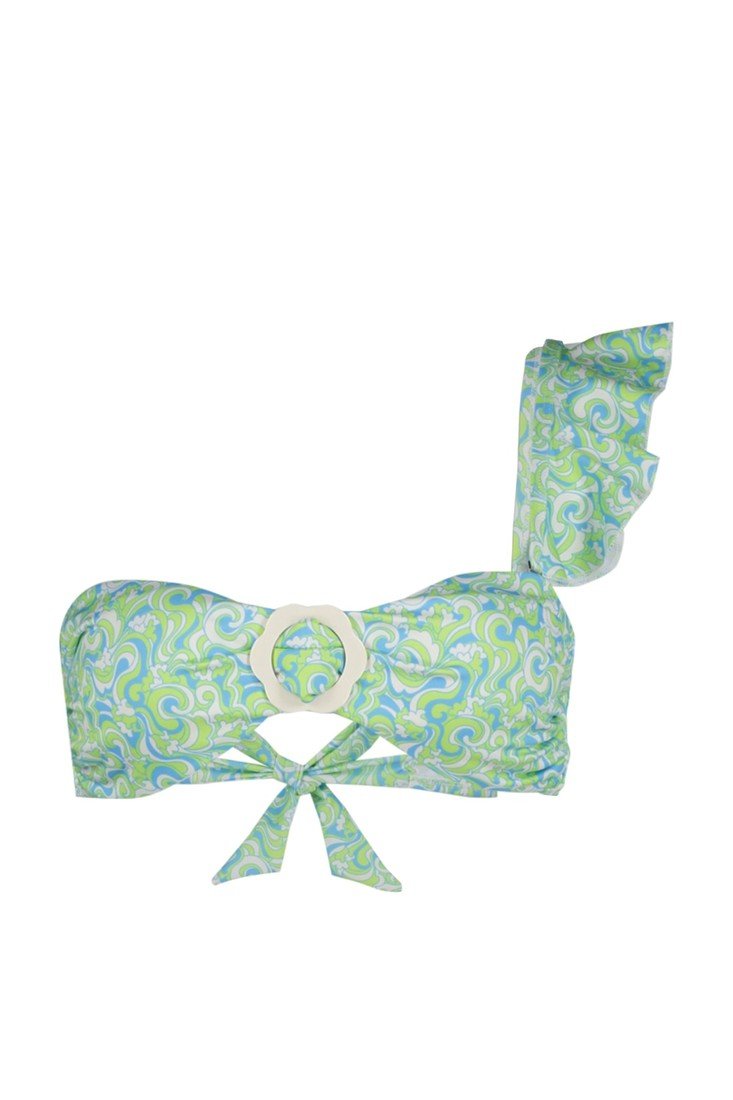 Trendyol Bikini Top - Green - Floral