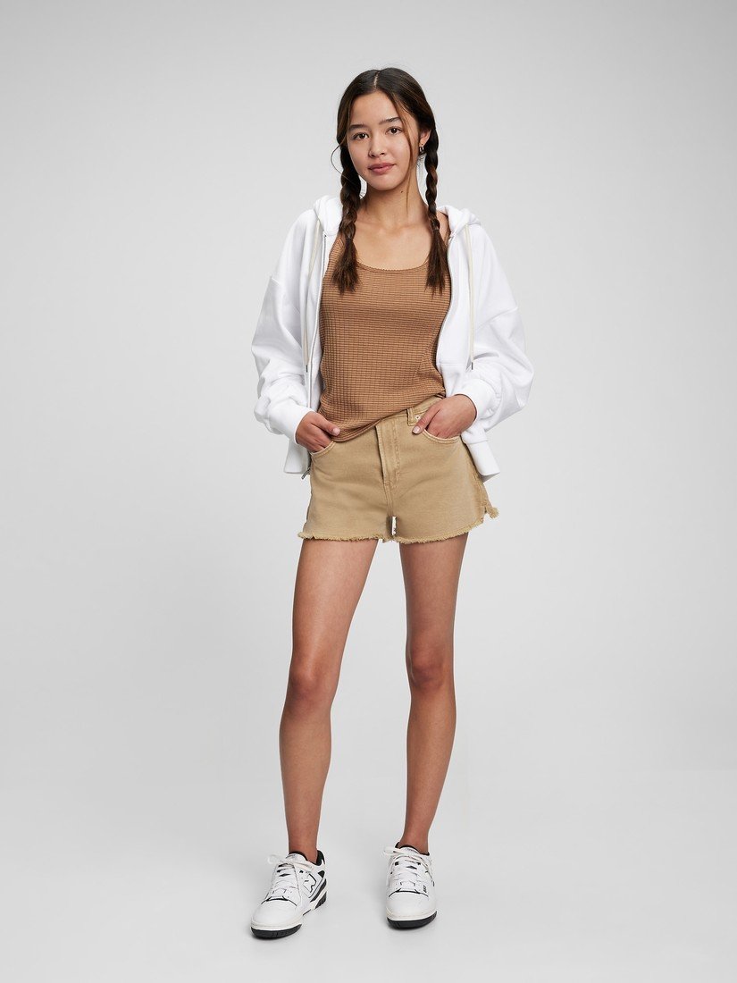 GAP Teen kraťasy high rise khaki Washwell - Holky