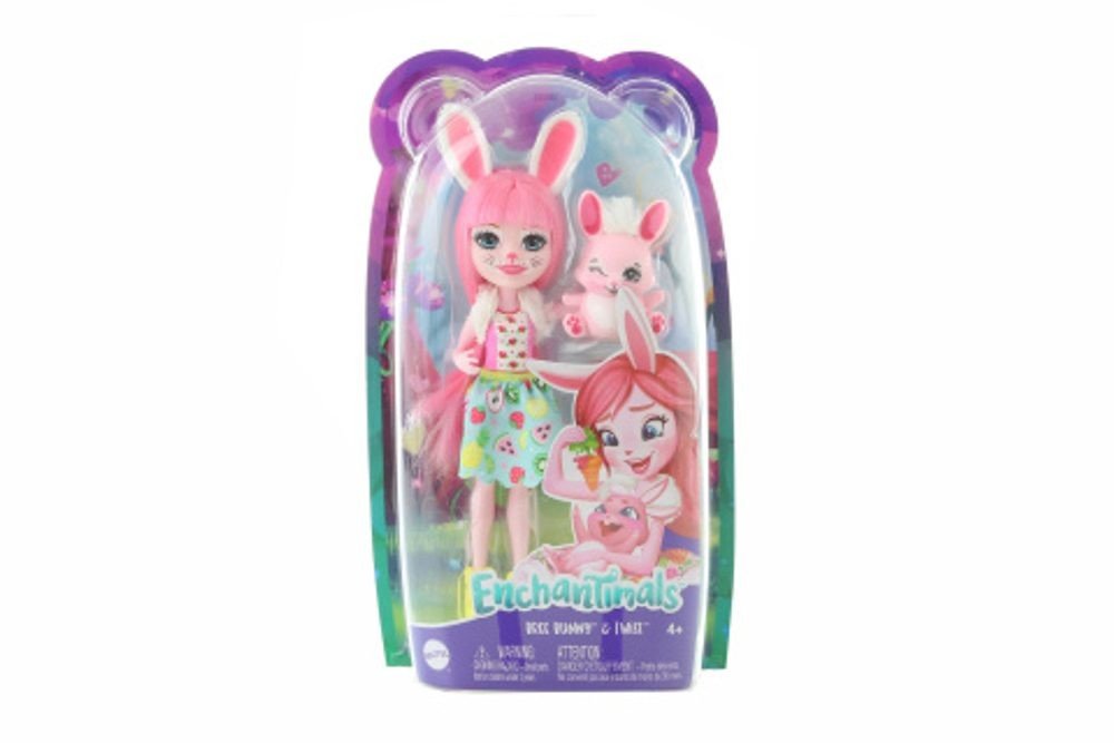 Mattel Enchantimals Panenka se zvířátkem - Bree Bunny DVH87