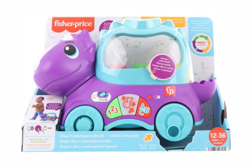 Fisher-Price Hrající Dino s vyskakujícími míčky CZ/SK/ENG/HU/PL HNR51