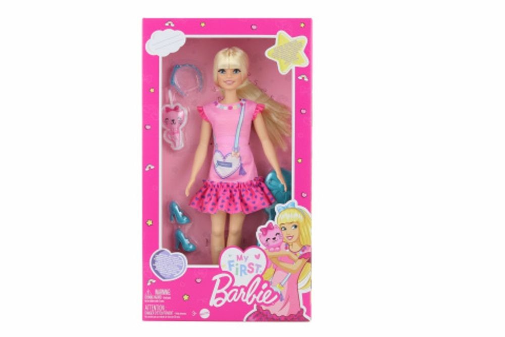 Mattel Barbie Moje První Barbie panenka - Blondýnka s kotětem HLL18