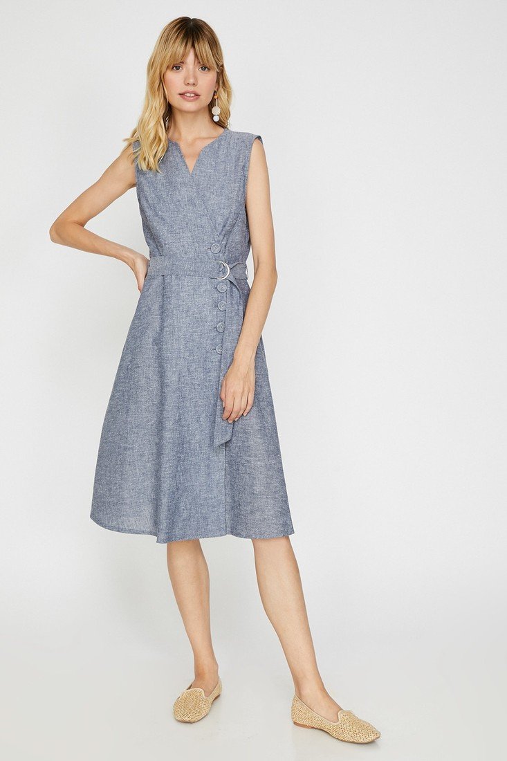 Koton Both Dress - Gray - Ruffle