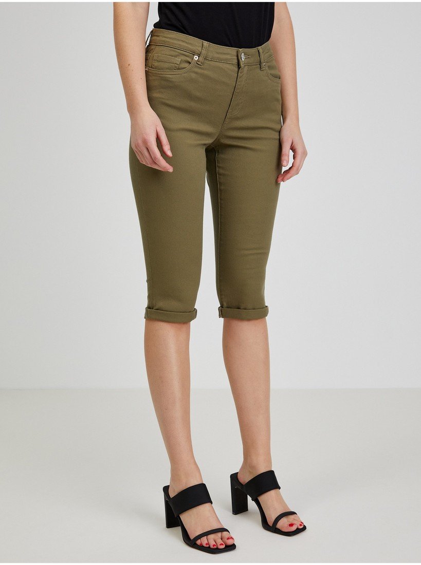 Khaki dámské capri kalhoty ORSAY - Dámské