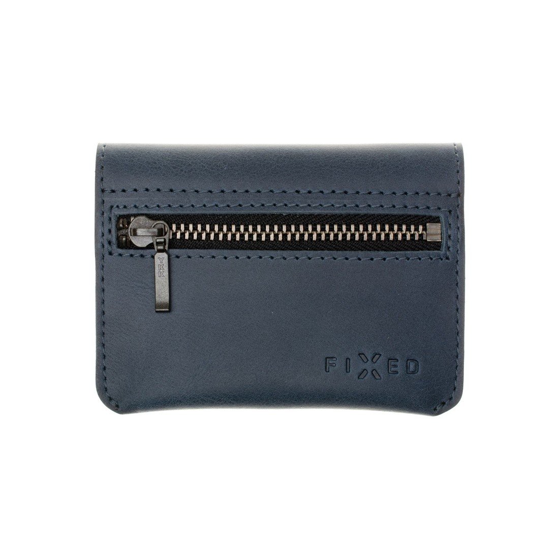 Kožená peněženka FIXED Tripple Wallet z pravé hovězí kůže, modrá