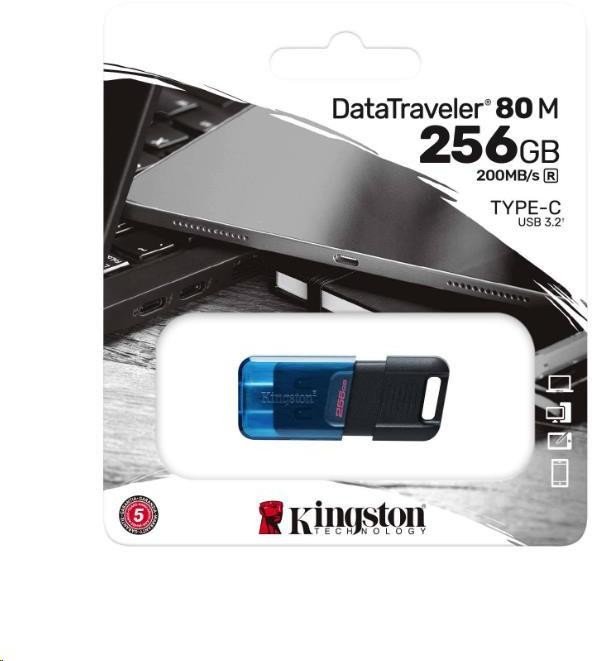 Kingston 256GB DataTraveler 80 M 200MB/sUSB-C 3.2 Gen 1 (DT80M/256GB)