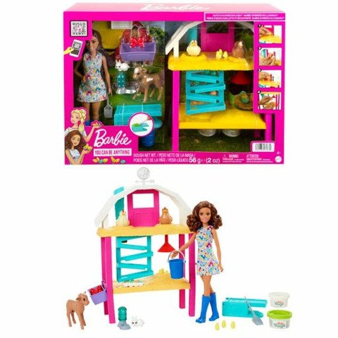 Mattel Barbie Slepičí farma s panenkou HGY88