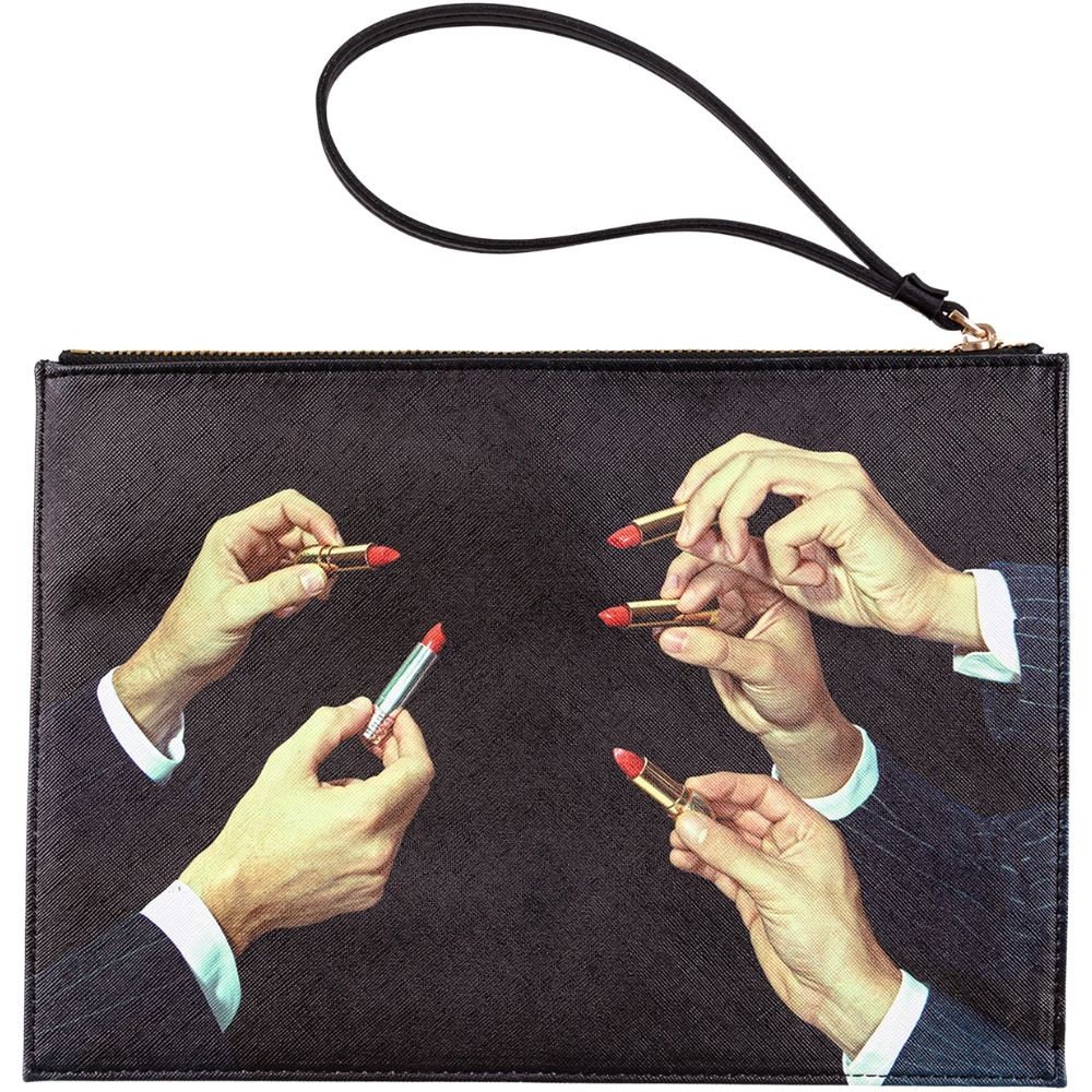 Taštička TOILETPAPER LIPSTICKS Seletti 28 x 20 cm černá