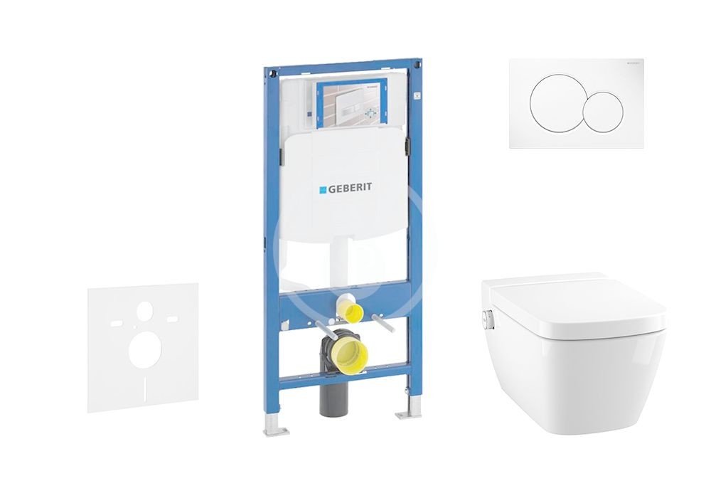 GEBERIT Duofix Set předstěnové instalace, klozetu a sedátkaTece One, tlačítka Sigma01, Rimless, SoftClose, alpská bílá 111.300.00.5 NT1