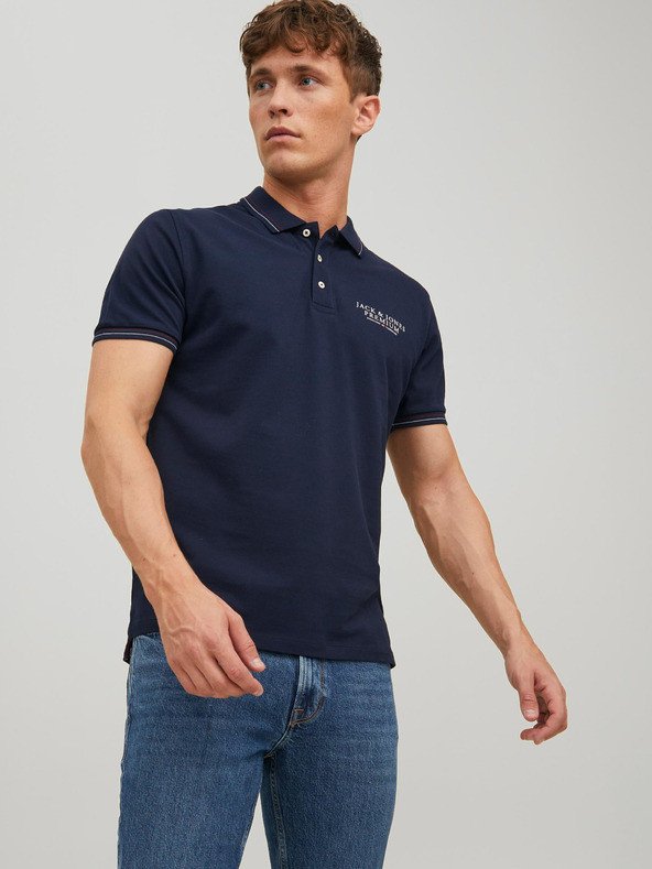 Jack & Jones Archie Polo triko Modrá