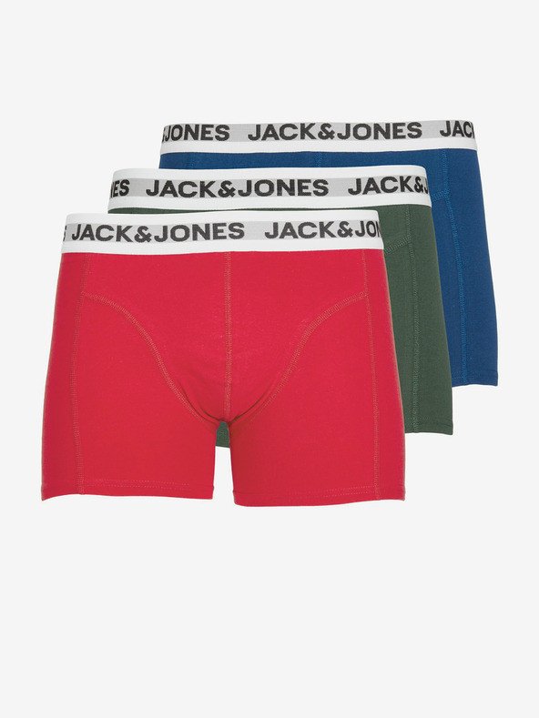 Jack & Jones Rikki Boxerky 3 ks Červená