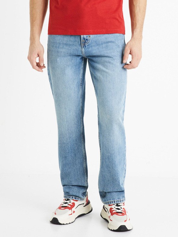 Celio C15 Dostraight Jeans Modrá