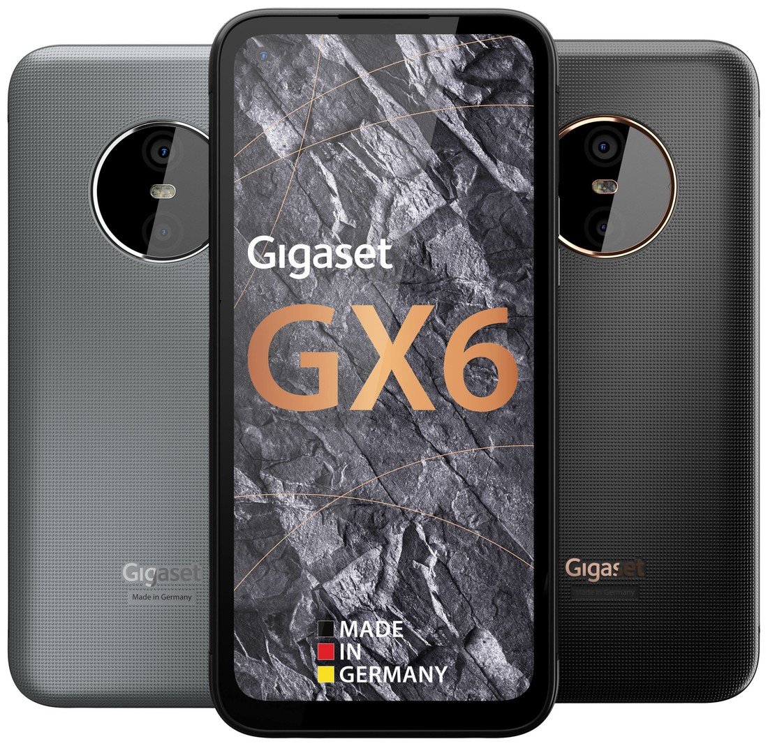 Gigaset GX6 outdoorový smartphone 128 GB 16.8 cm (6.6 palec) šedá Android(TM) 12 Trojitý slot