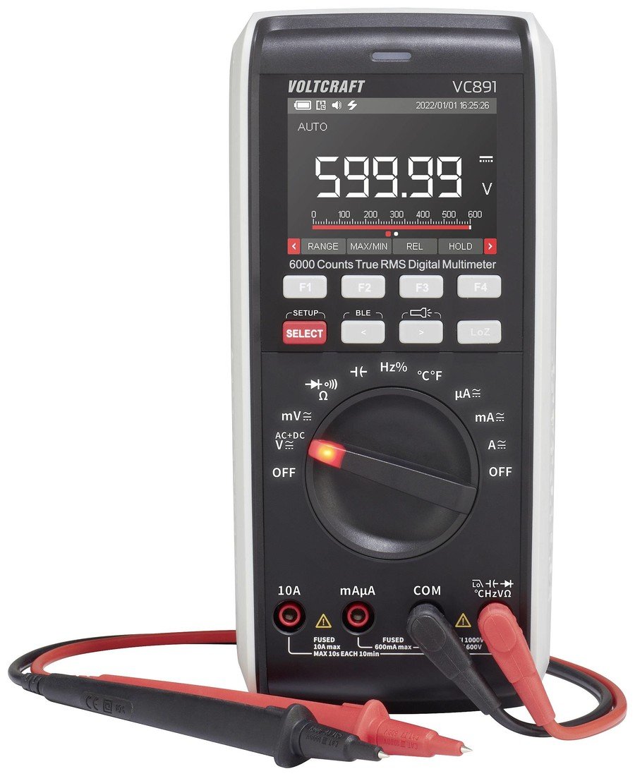 VOLTCRAFT VC891 multimetr  digitální datalogger CAT III 1000 V, CAT IV 600 V Displej (counts): 60000