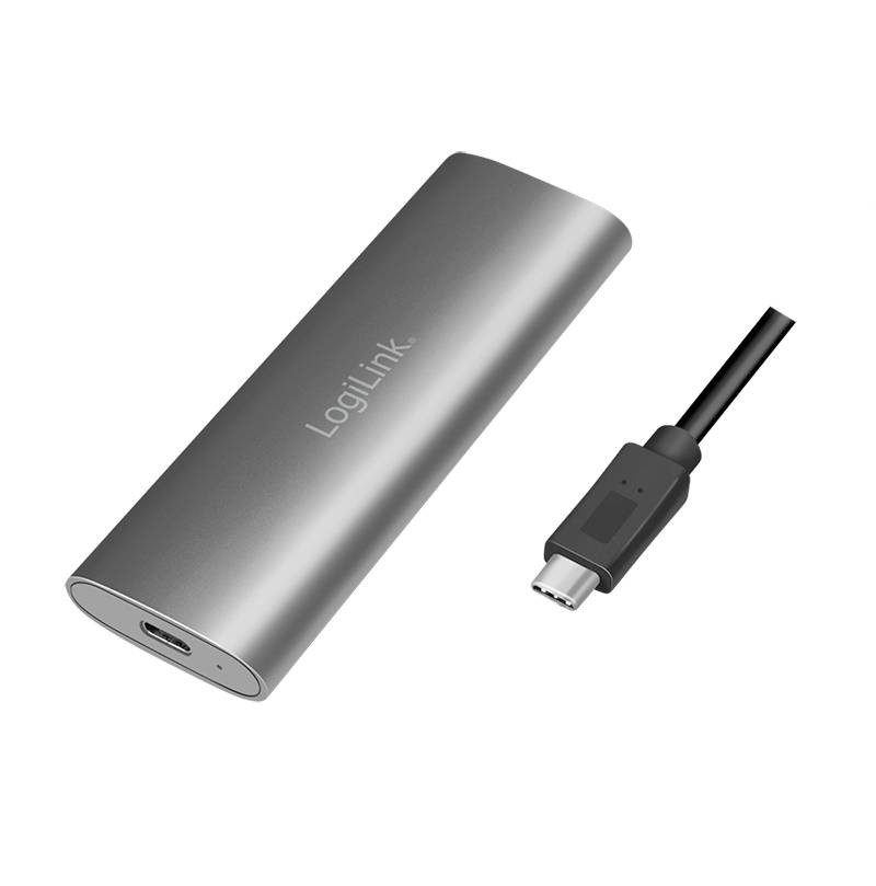 LogiLink UA0389 pouzdro pevného disku SATA M.2 PCIe NVMe SSD, M.2 SATA SSD USB-C®