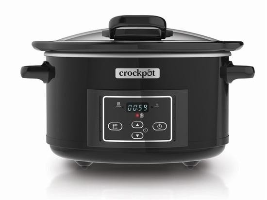 CrockPot pomalý hrnec 4,7l, časovač, černý