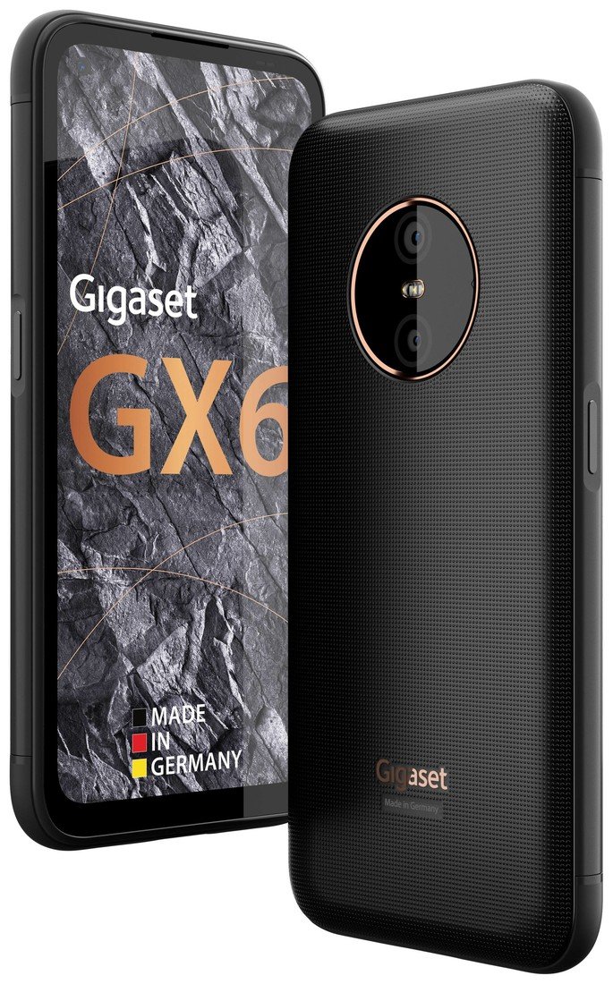 Gigaset Gigaset GX6, Titanium Black outdoorový smartphone 128 GB 16.8 cm (6.6 palec) černá Android(TM) 12 Trojitý slot