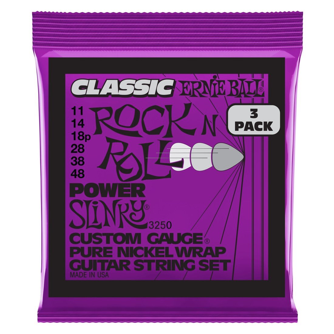 Ernie Ball Pure Nickel Power Slinky 3-Pack