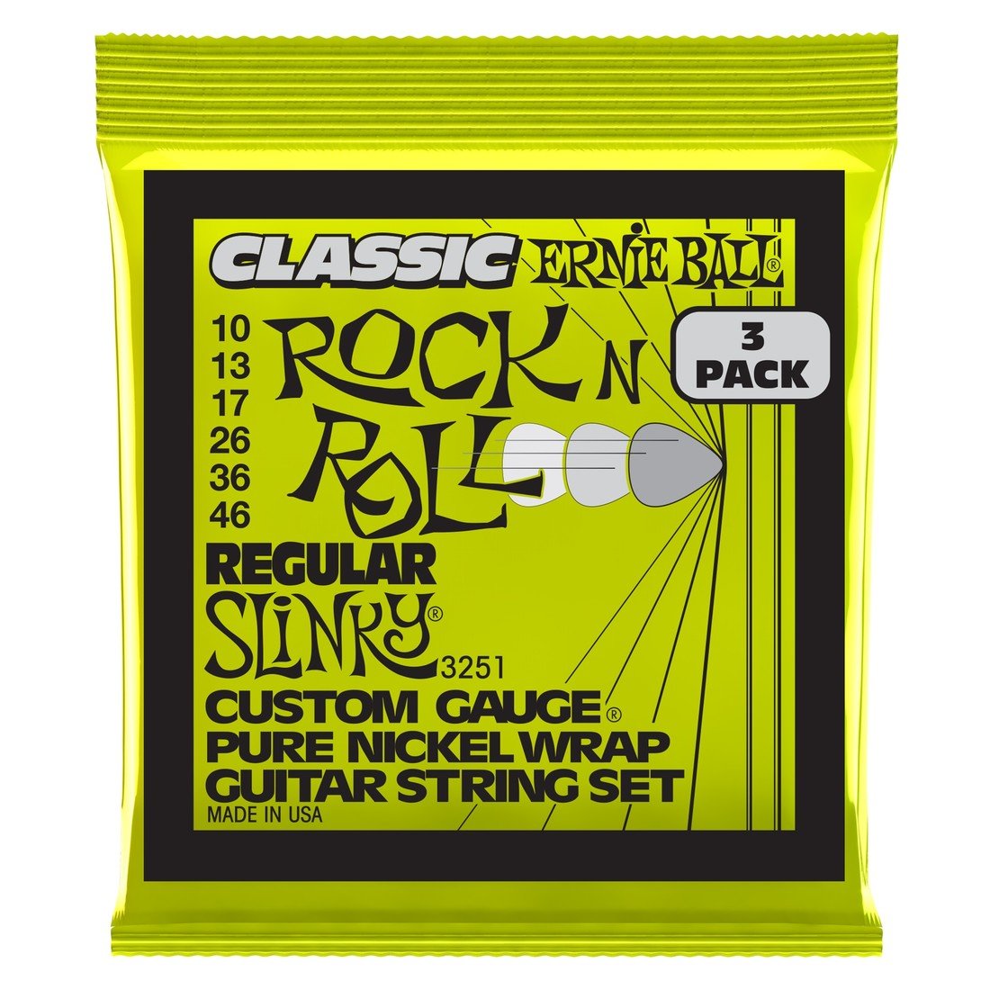 Ernie Ball Pure Nickel Regular Slinky 3-Pack